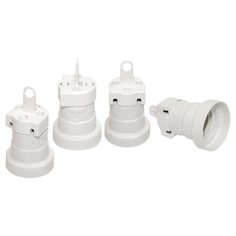 BTICINO - Set de soquete E 27 Blanco 4 unidades