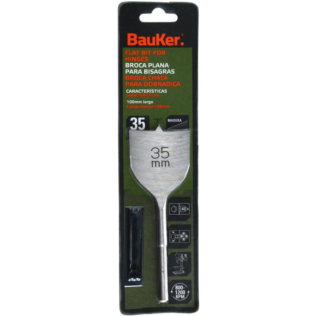 BAUKER - Broca chata 35 milímetros