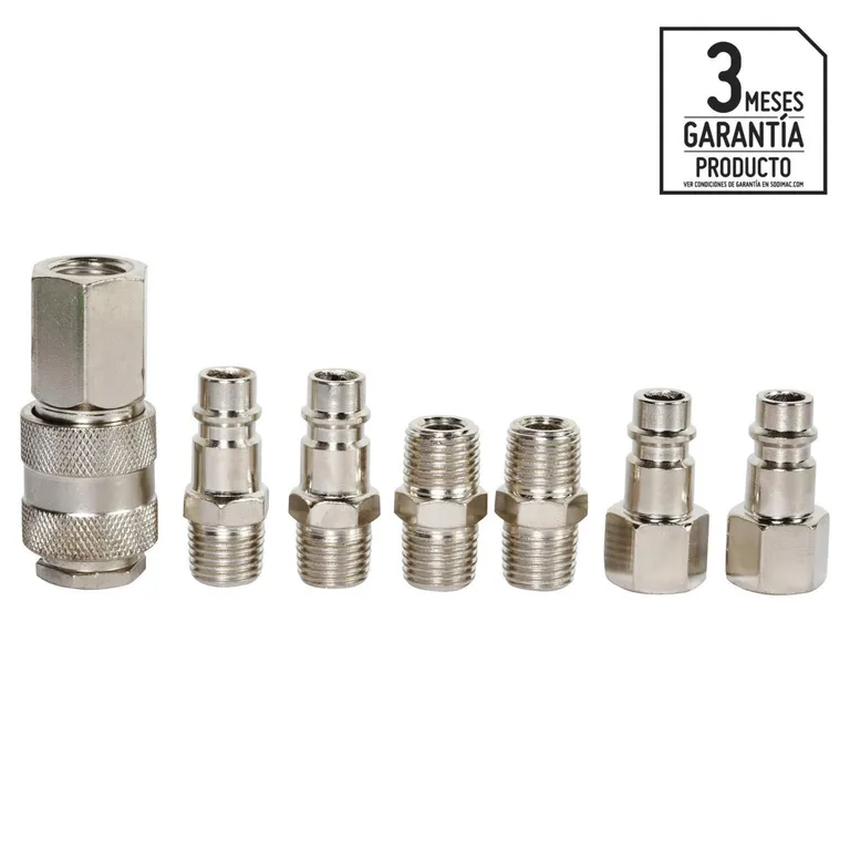 Set de acoples 1/4" 7 unidades
