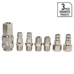 INDURA - Set de acoples 1/4" 7 unidades