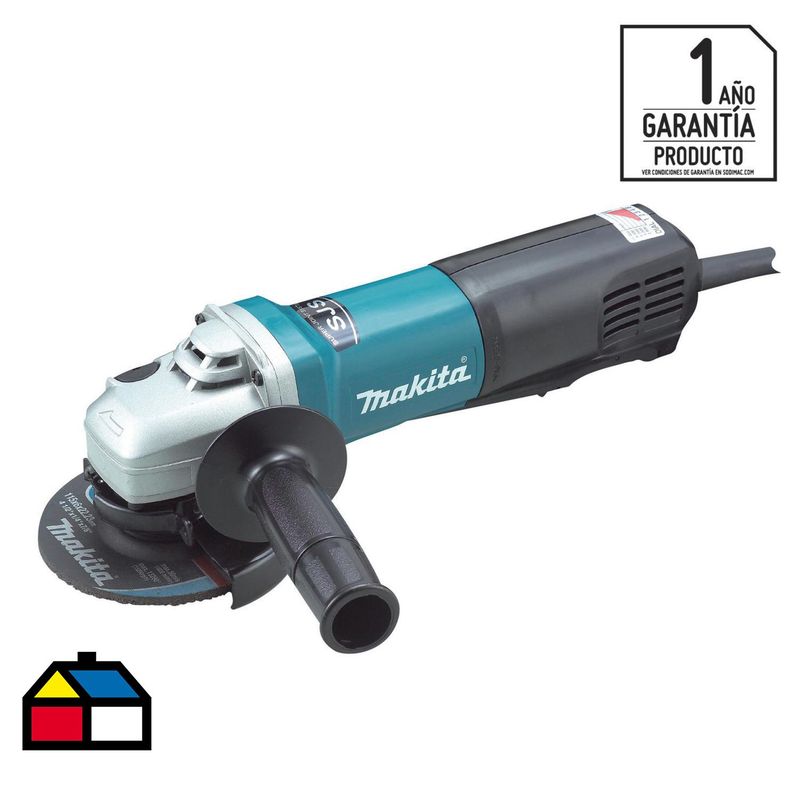 MAKITA - Esmeril angular eléctrico 4,5" 1400W