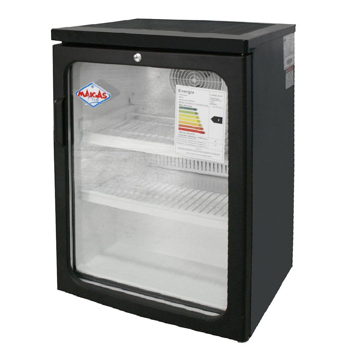 MAIGAS - Visi-Cooler 1 puerta 120 litros negro