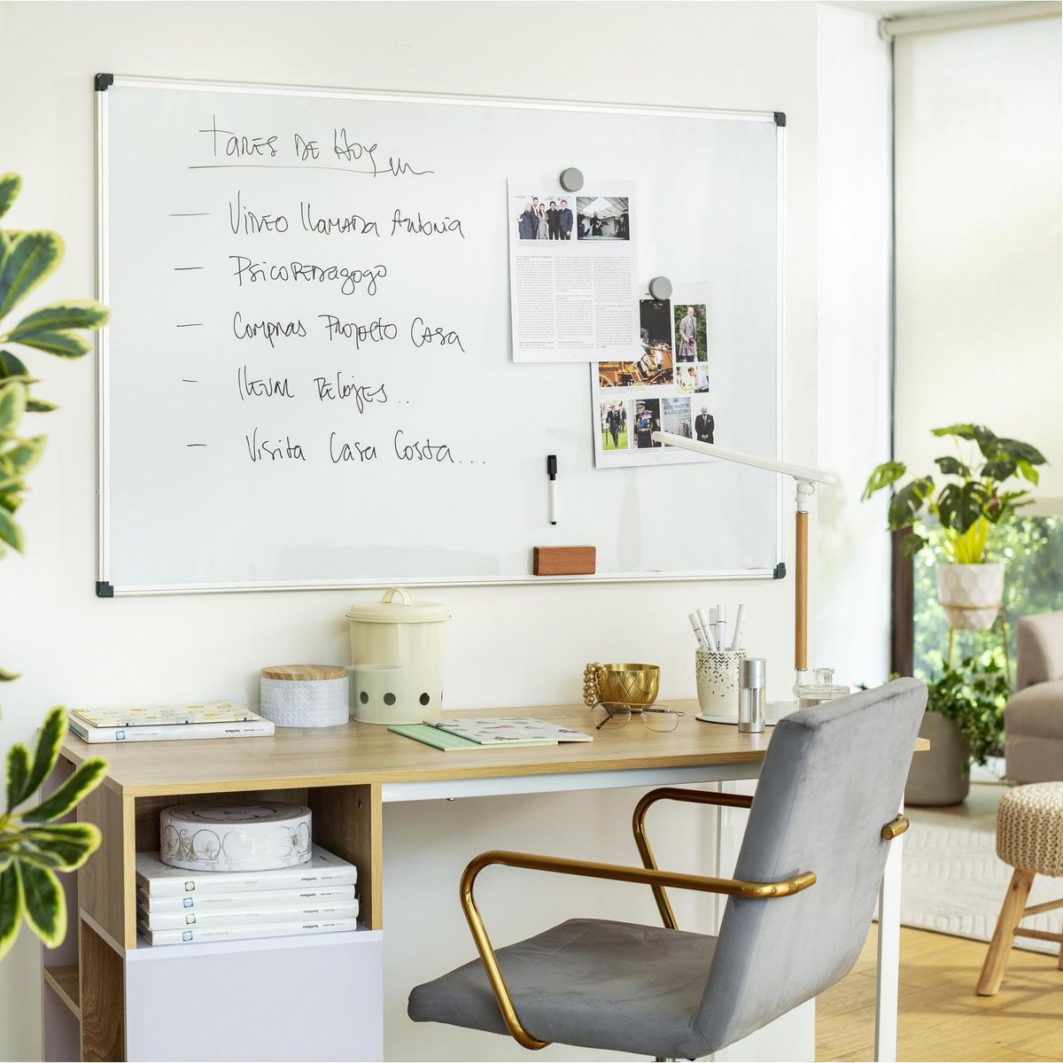 CASA BONITA - Pizarra magnética 120X80 cm Blanco