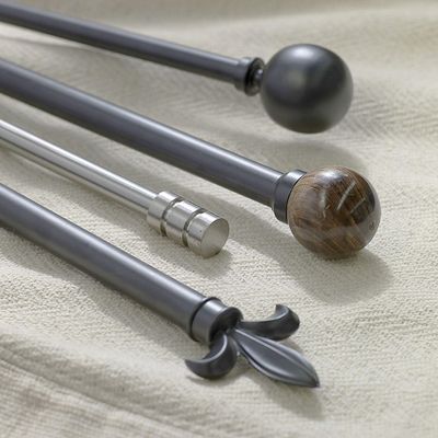 Imagen 2 del producto Set de Barra Cortina Doble 19/16 mm extensible 112-274 cm Bola Negra