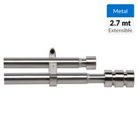 Set de Barra Cortina Doble 19/16 mm extensible 112-274 cm Satín