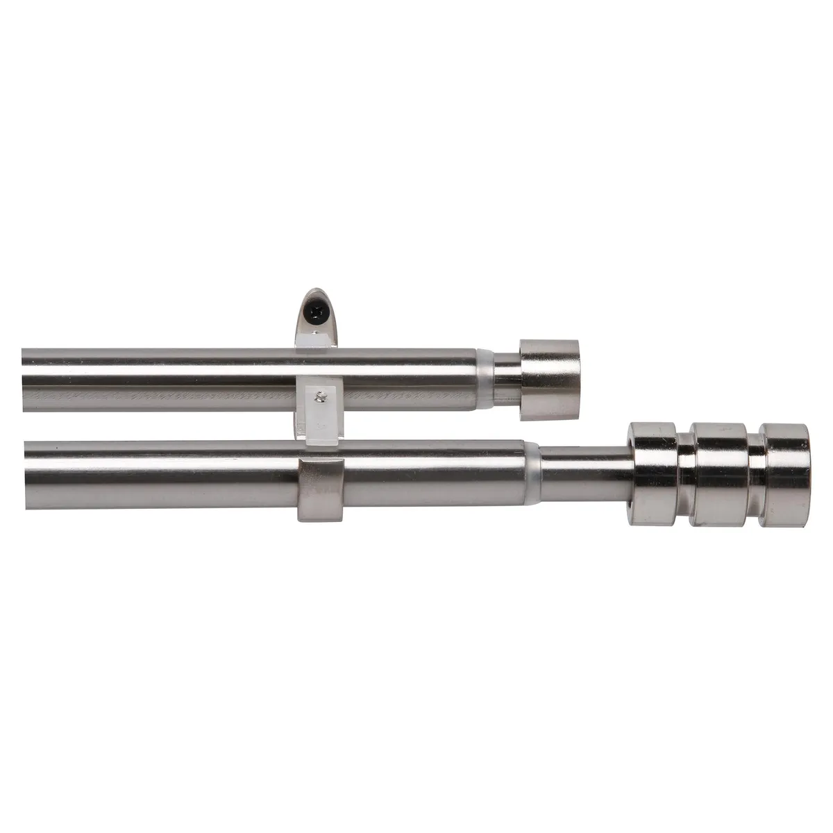 JUST HOME COLLECTION - Set de Barra Cortina Doble 19/16 mm extensible 112-274 cm Satín