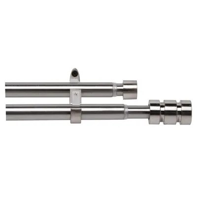 Imagen 2 del producto Set de Barra Cortina Doble 19/16 mm extensible 112-274 cm Satín