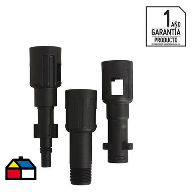 Set de adaptadores para hidrolavadora 3 unidades