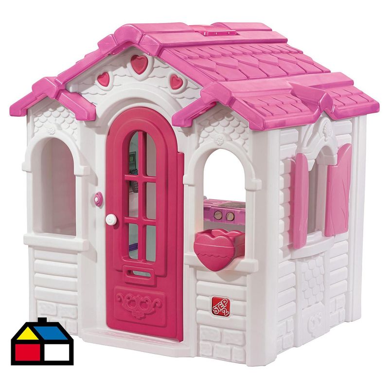 STEP 2 - Casa de  Juego Sweetheart 114x119x147 cm blanco/Rosado