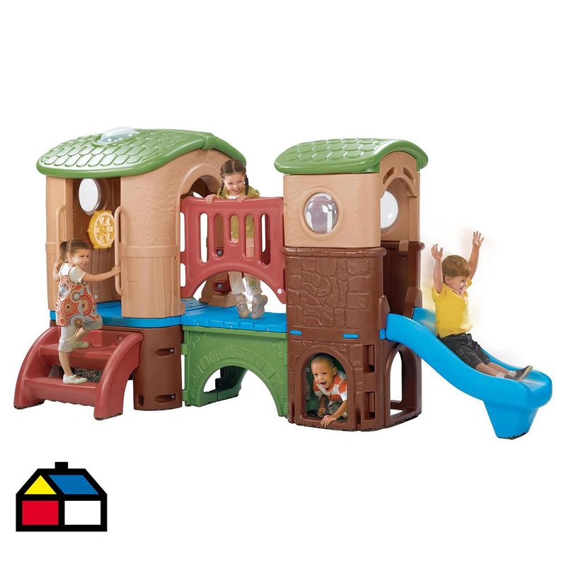 STEP 2 - Club House Climber 333x348x178 cm Marron
