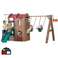 STEP 2 - Centro de Juego Adventure lodge 373x260x232 cm Marron