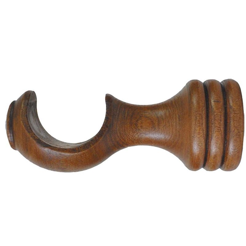 SCHMIDT - Soporte para barra de cortina 28 mm nogal