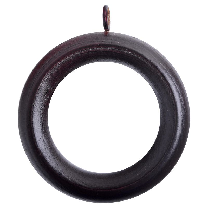 SCHMIDT - Set de argollas para cortina 28 mm 10 unidades nogal