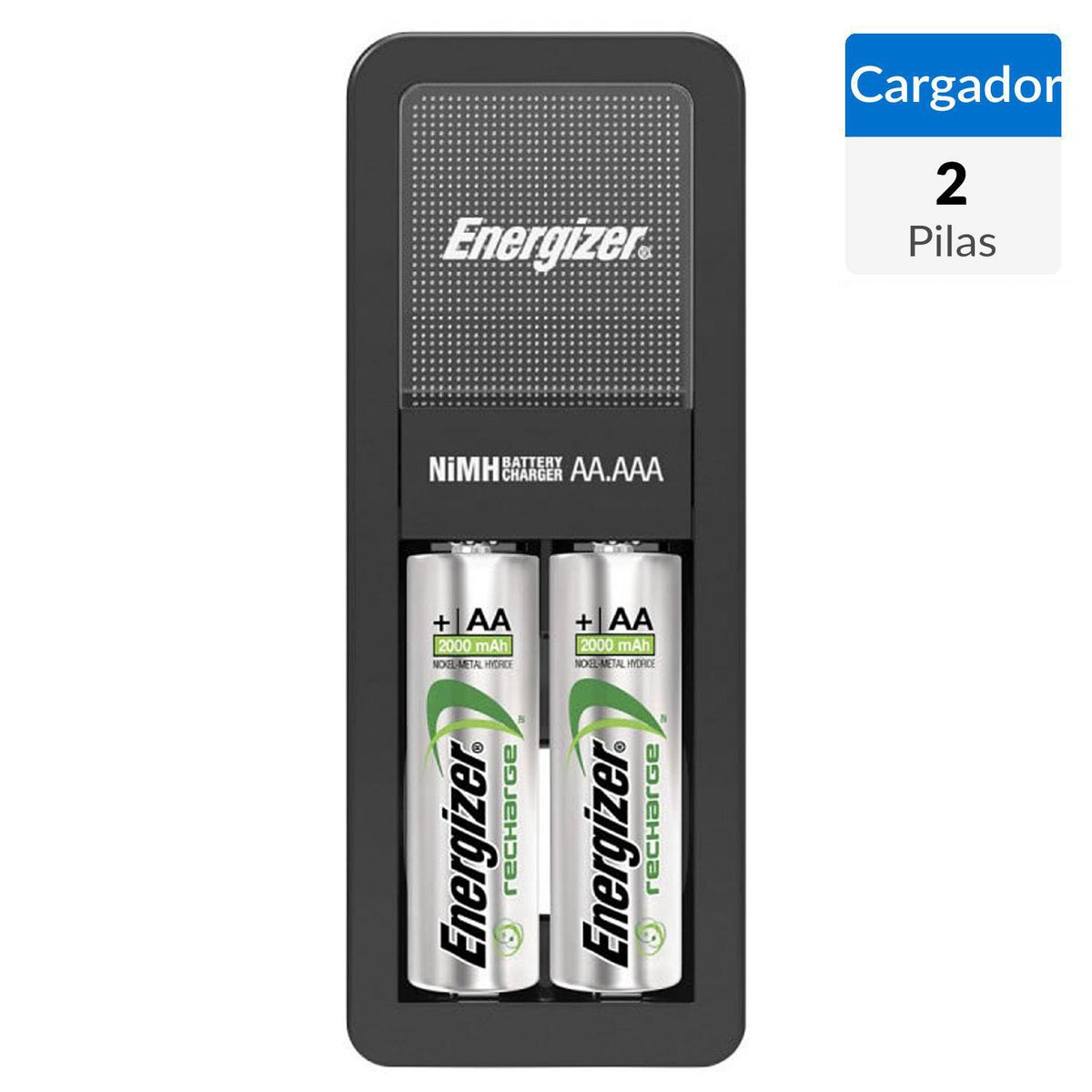 ENERGIZER - Pack de cargador 2 pilas AAA/AA + 2 pilas AA recargables