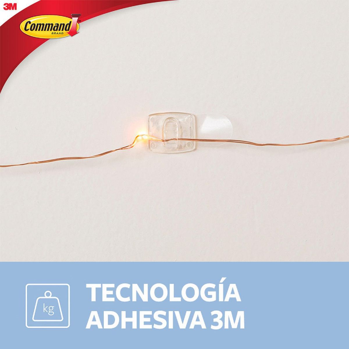 COMMAND - Mini Ganchos transparentes 6 unidades