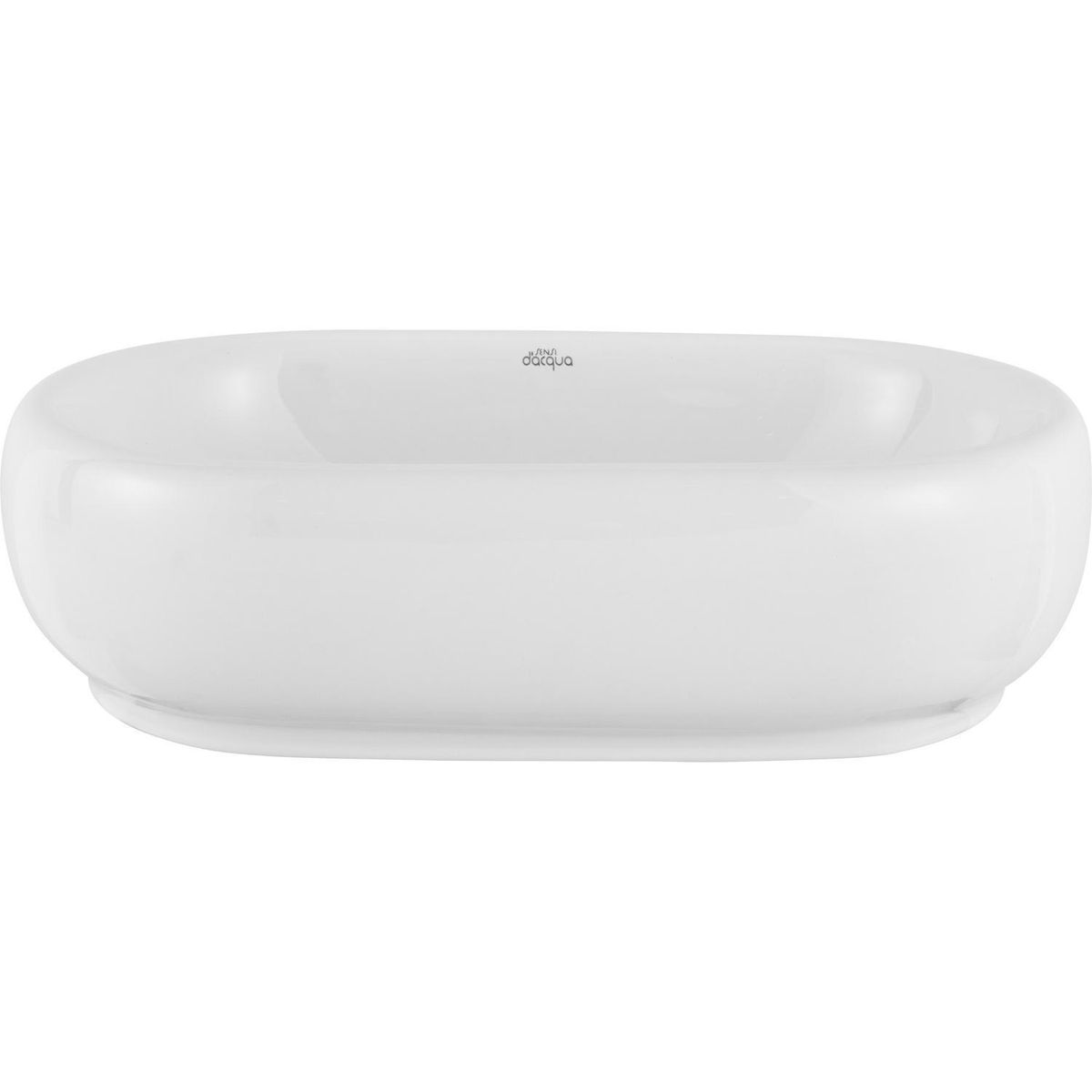 SENSI DACQUA - Lavamanos Forma Ovalada Loza 50x13.5x50 cm Blanco
