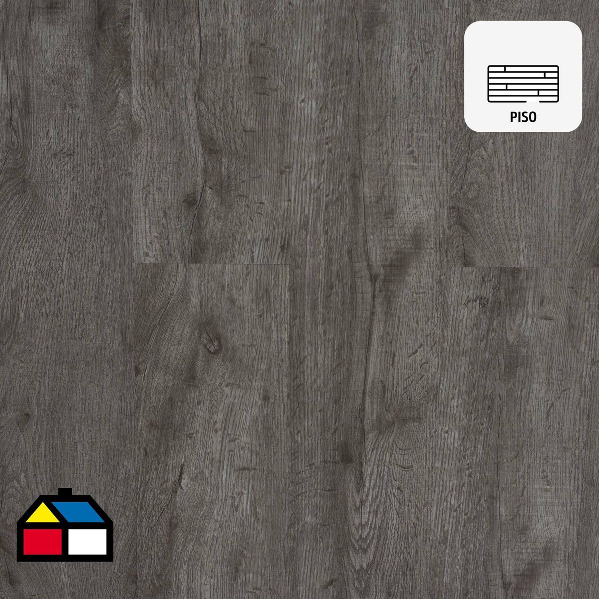 HOLZTEK - Piso vinilico 2 mm 16x95 cm BBL-909-12 Negro. 2.96 m2