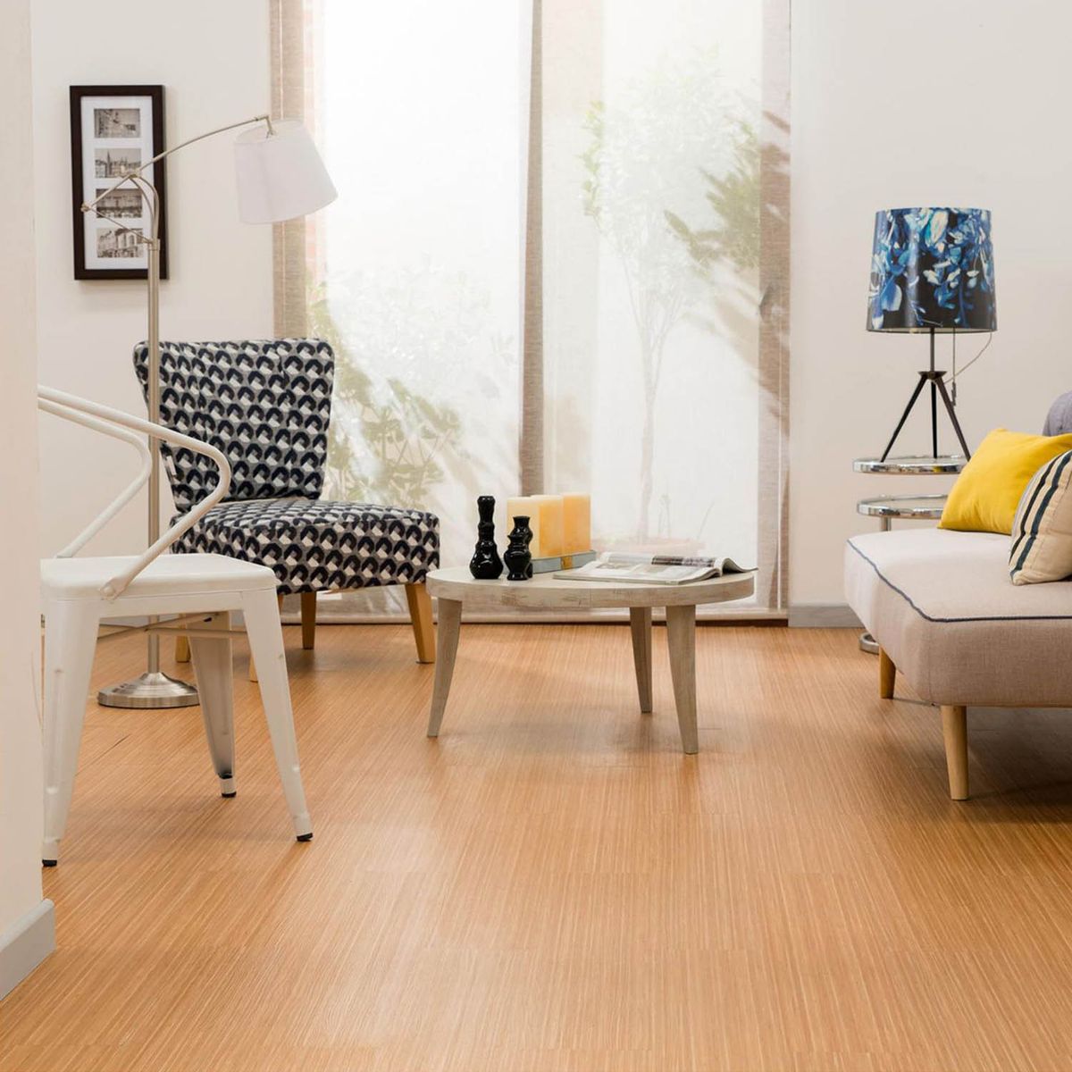 HOLZTEK - Piso vinilico 2 mm 15x200 cm Bambu Bambú 2.96 m2