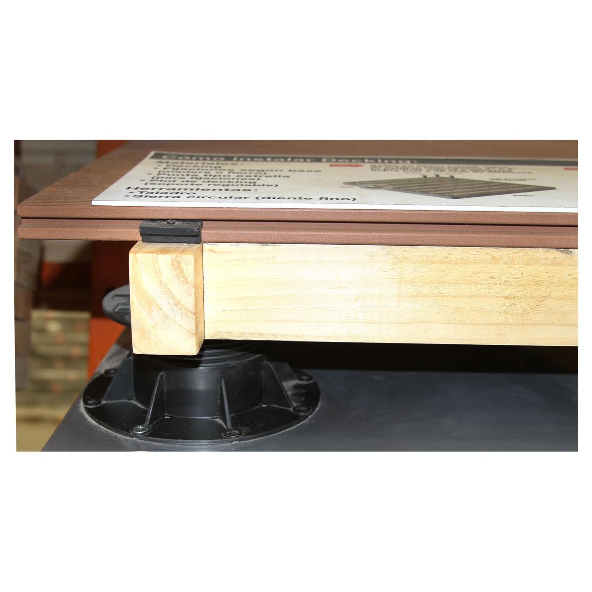 DECK RAISER - Caja 15 fijaciones Deck + tornillo madera + punta para tornillos