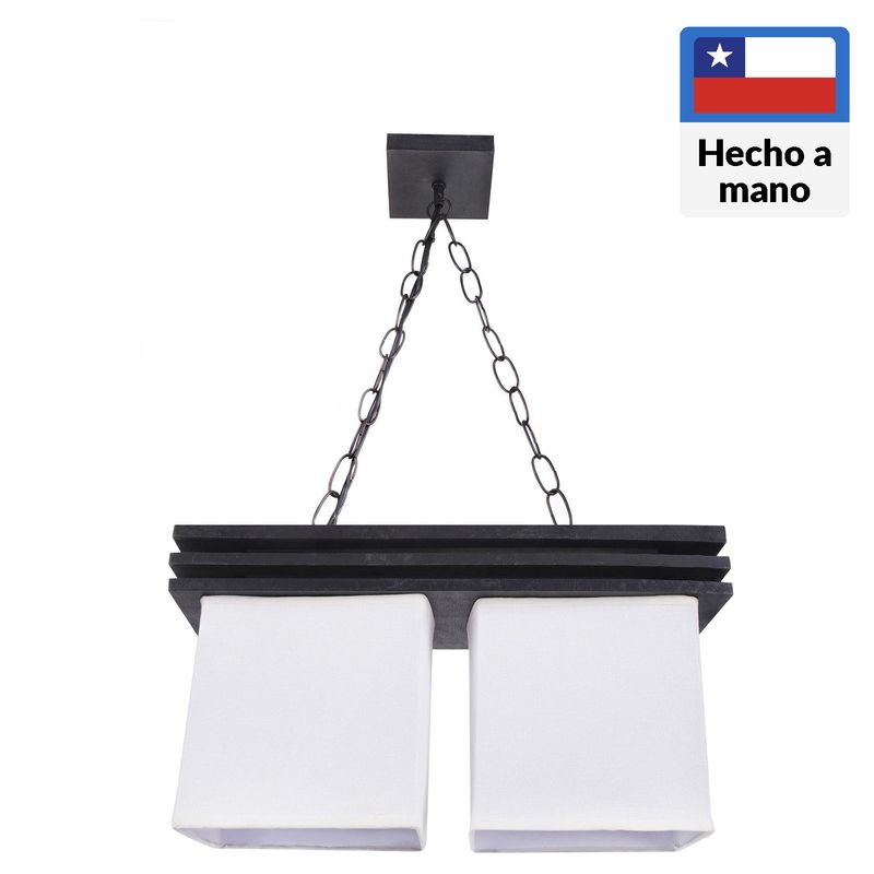CAROLD STEVENS - Lámpara Colgante Sima Madera Negro 14 cm