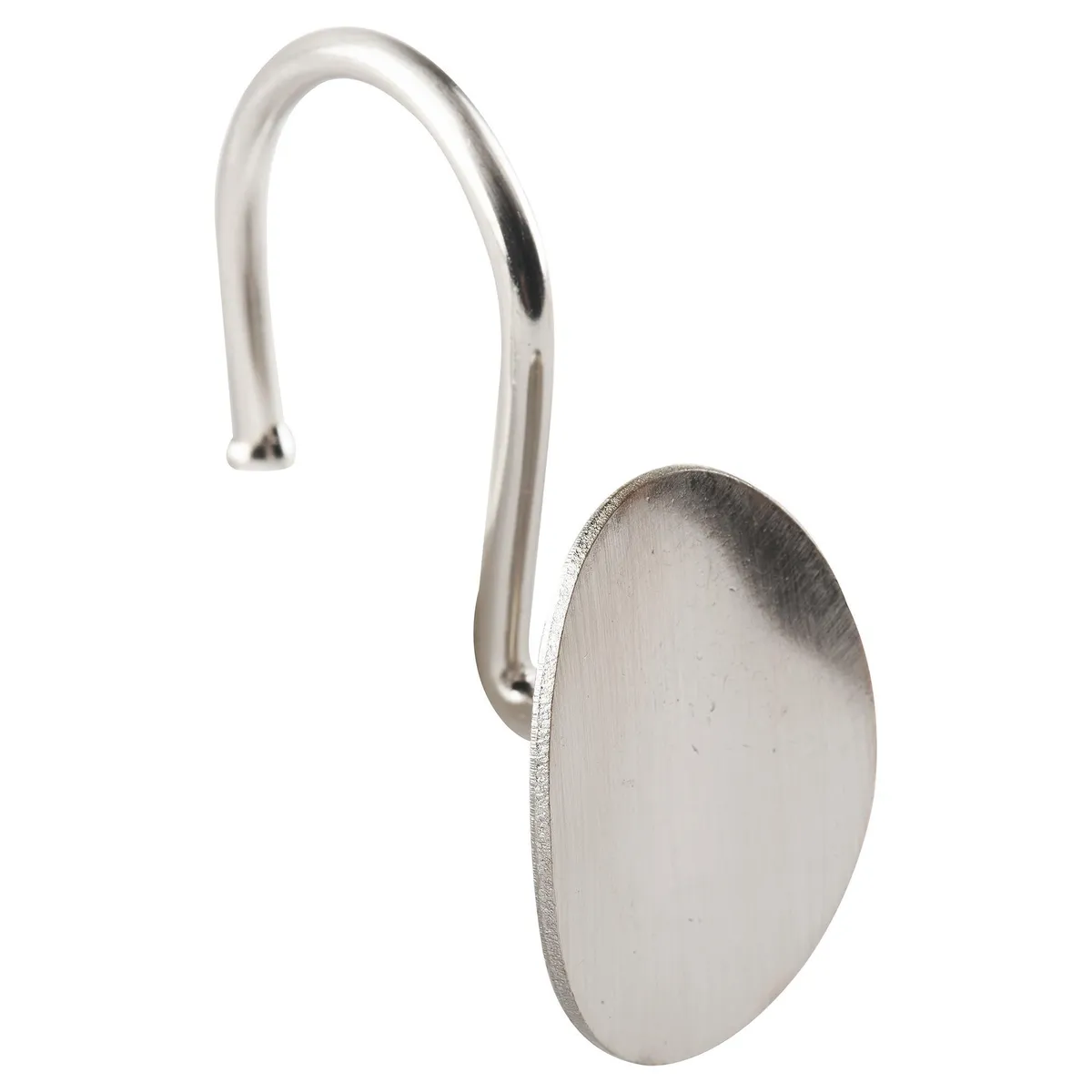 JUST HOME COLLECTION - Set de ganchos para cortina de baño 12 unidades plateado