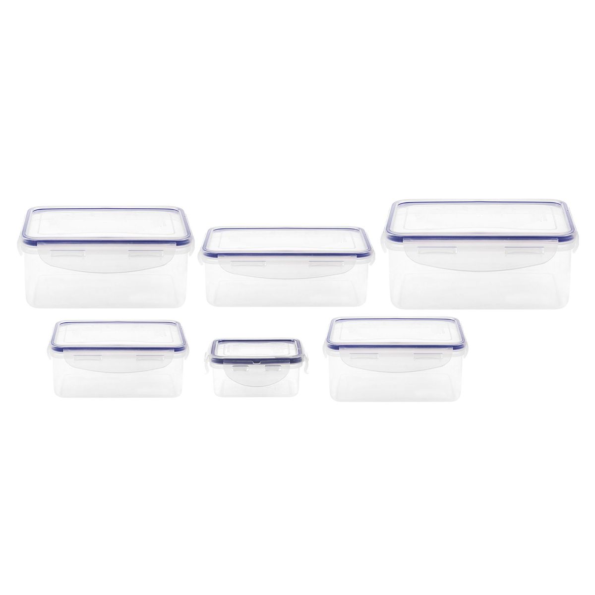 JUST HOME COLLECTION - Set de 6 Contenedores de Alimentos Plástico 400 ml