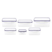 Set de 6 Contenedores de Alimentos Plástico 400 ml