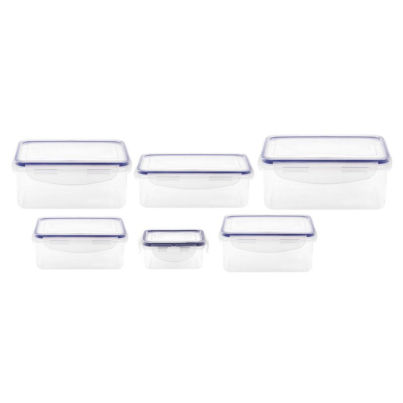  - Set de 6 Contenedores de Alimentos Plástico 400 ml