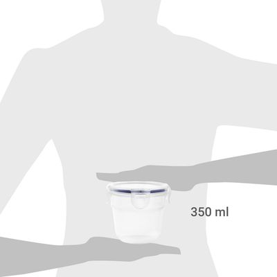 Imagen 2 del producto Contenedor de Alimentos Redondo Plástico 350 ml