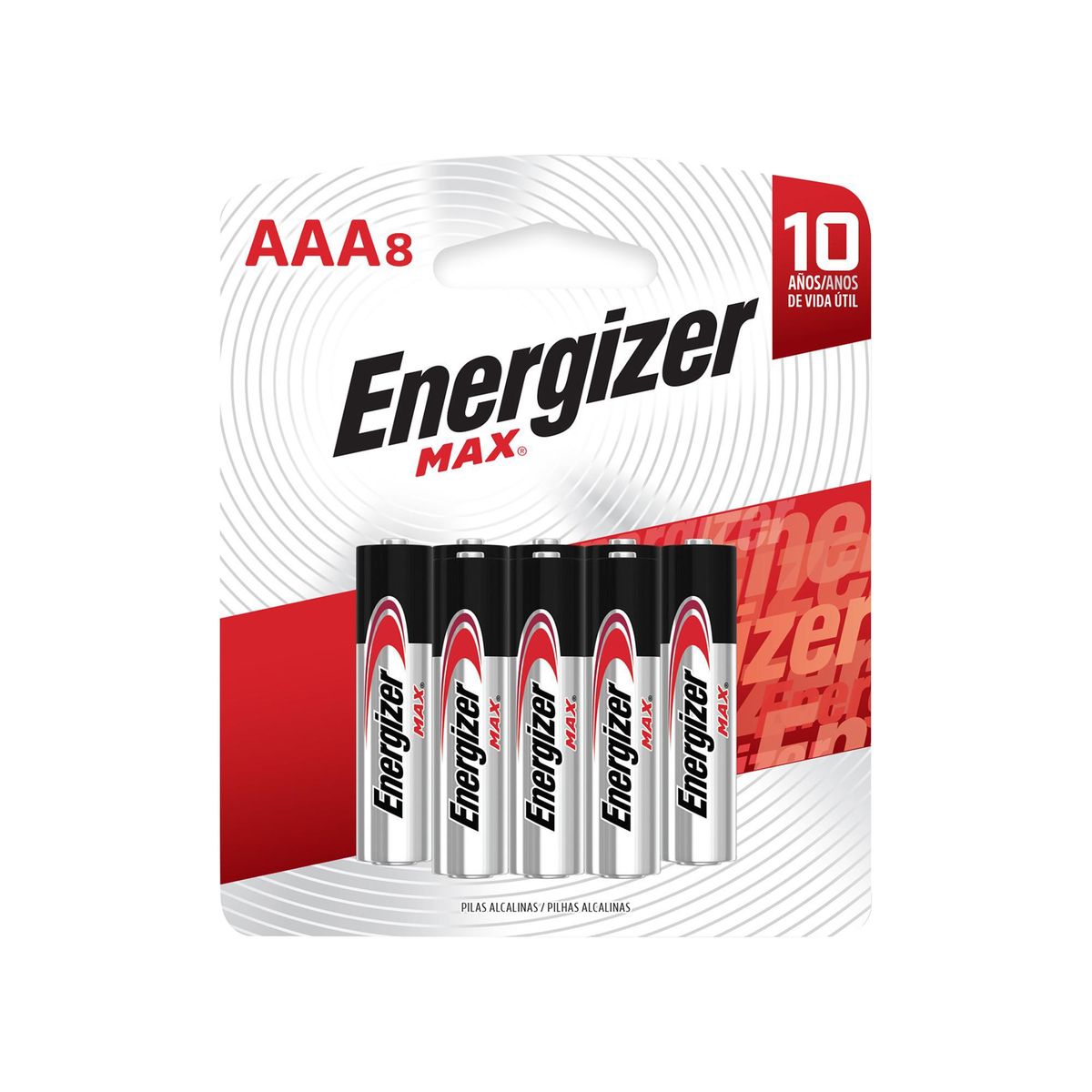 ENERGIZER - Pack 8 pilas alcalina AAA 1.5V