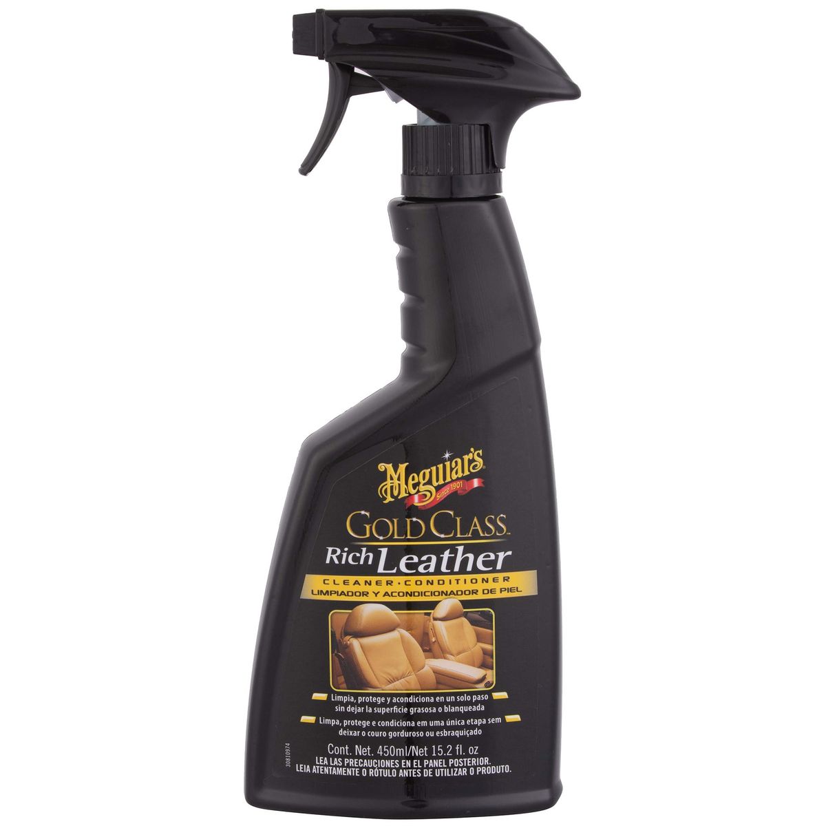 MEGUIARS - Renovador de Cuero Meguiars Gold Class Spray 450 ml Limpia y Acondiciona