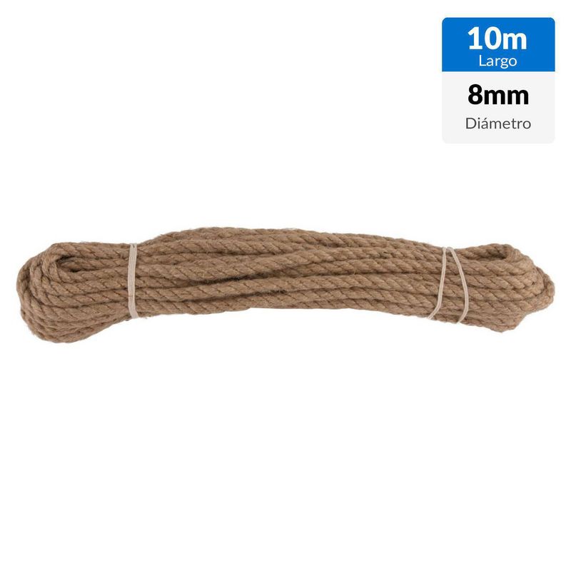 FIXSER - Cordel Yute  8 mm 10 m Natural