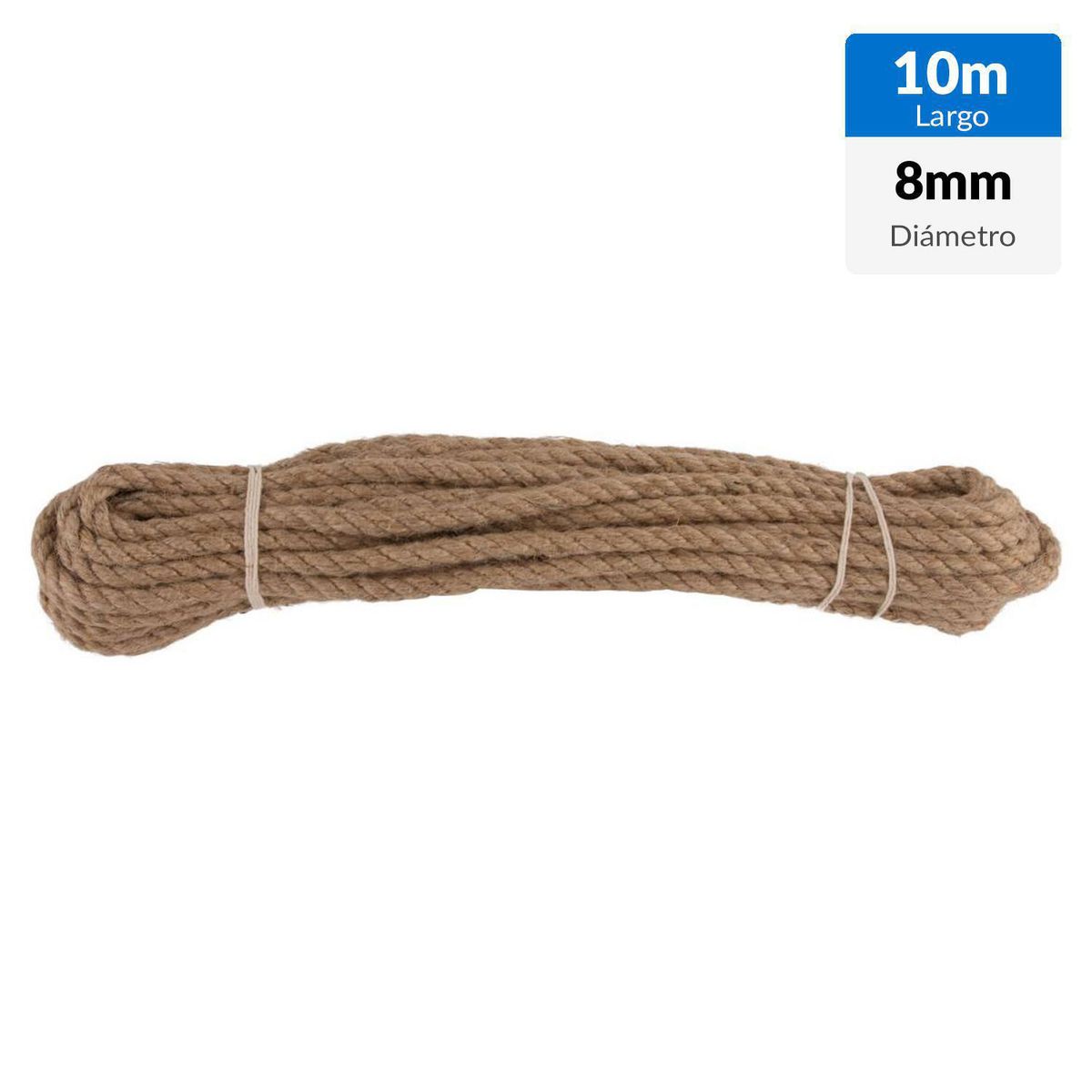 FIXSER - Cordel Yute 8 mm 10 m Natural
