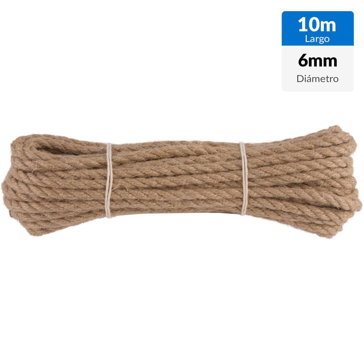 FIXSER - Cordel Yute 6 mm 10 m Natural