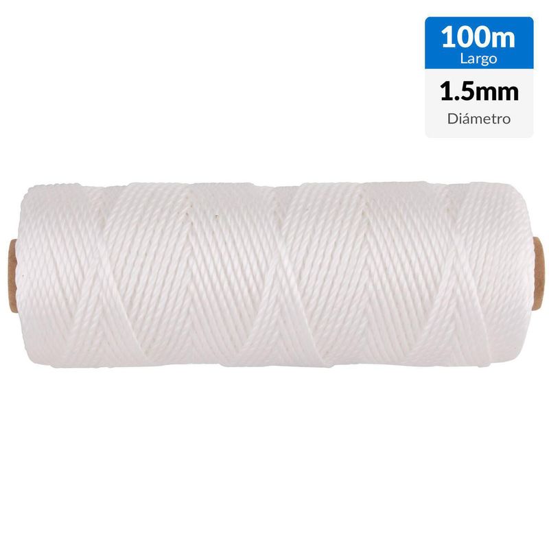 FIXSER - Cuerda de polipropileno trenzado 1,5 mm x 150 gr