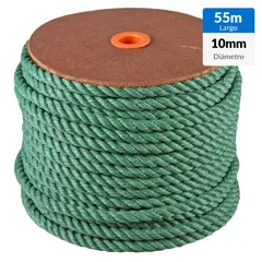 FIXSER - Cordel Polysteel Torcido 10 mm 55 m Verde