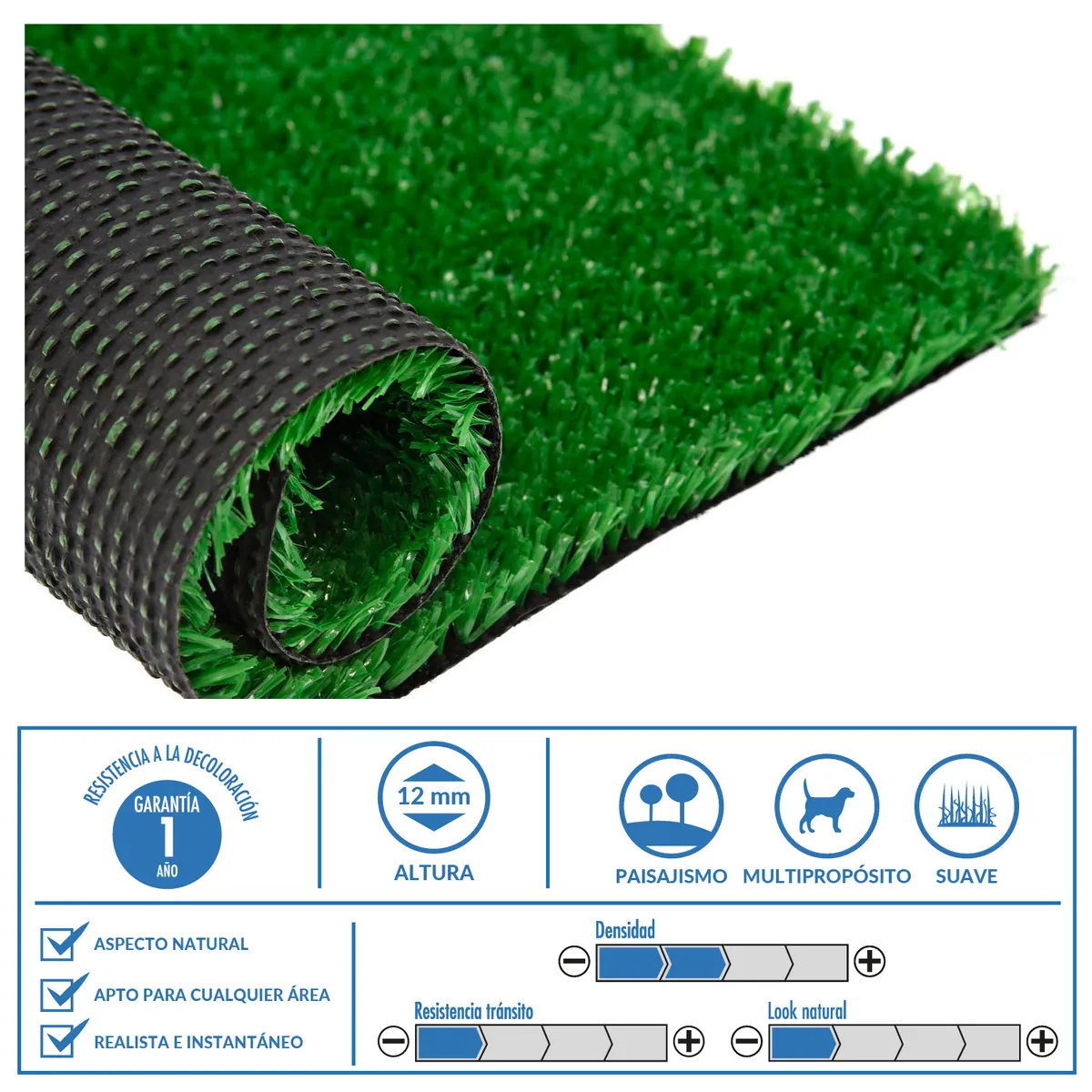 JUST HOME COLLECTION - Pasto Sintético 12 mm 0,5x0,7 m