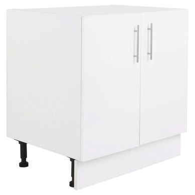 Mueble base 80x48 cm melamina blanco.