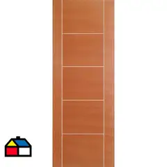 HOLZTEK - Puerta Capri III Enchapada Mare Clara Natural