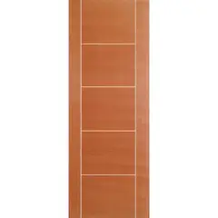HOLZTEK - Puerta Capri III Enchapada Mare Clara Natural