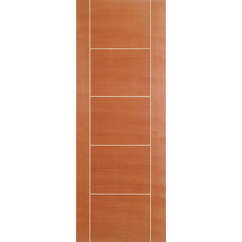 HOLZTEK - Puerta Capri III Enchapada Mare Clara Natural