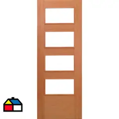 HOLZTEK - Puerta Alcala Enchapada Mare Clara Vidriada (S/vidrio)