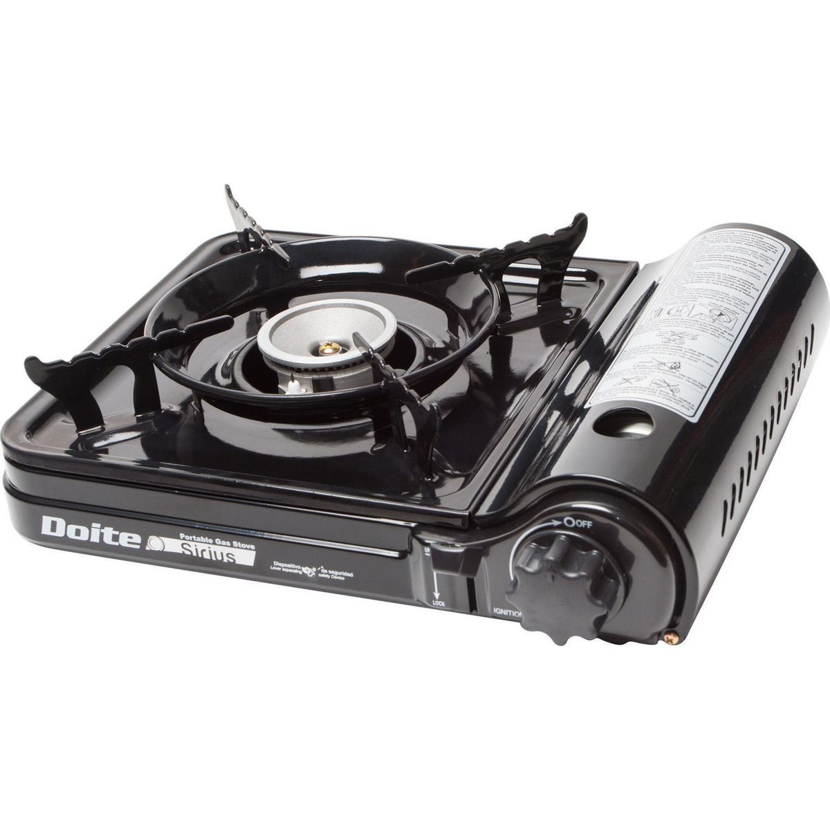 DOITE - Cocinilla Camping Sirius Gas 1 Quemador(es) 9.5x24.9x30.3 cm Negro