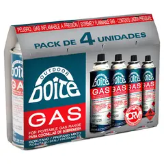 DOITE - Pack de gas para cocinillas 4 unidades