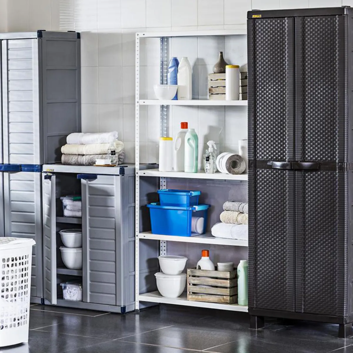 FIXSER - Estante Metal 5 Nivel(es) 90x180x30 cm Blanco