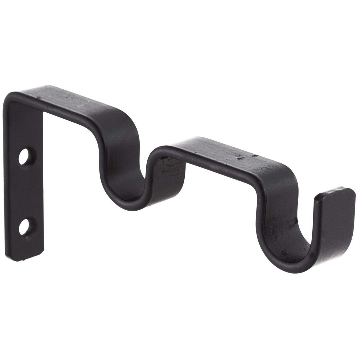 FERRATO - Set de soportes para barra de cortina 16 mm 2 unidades negro