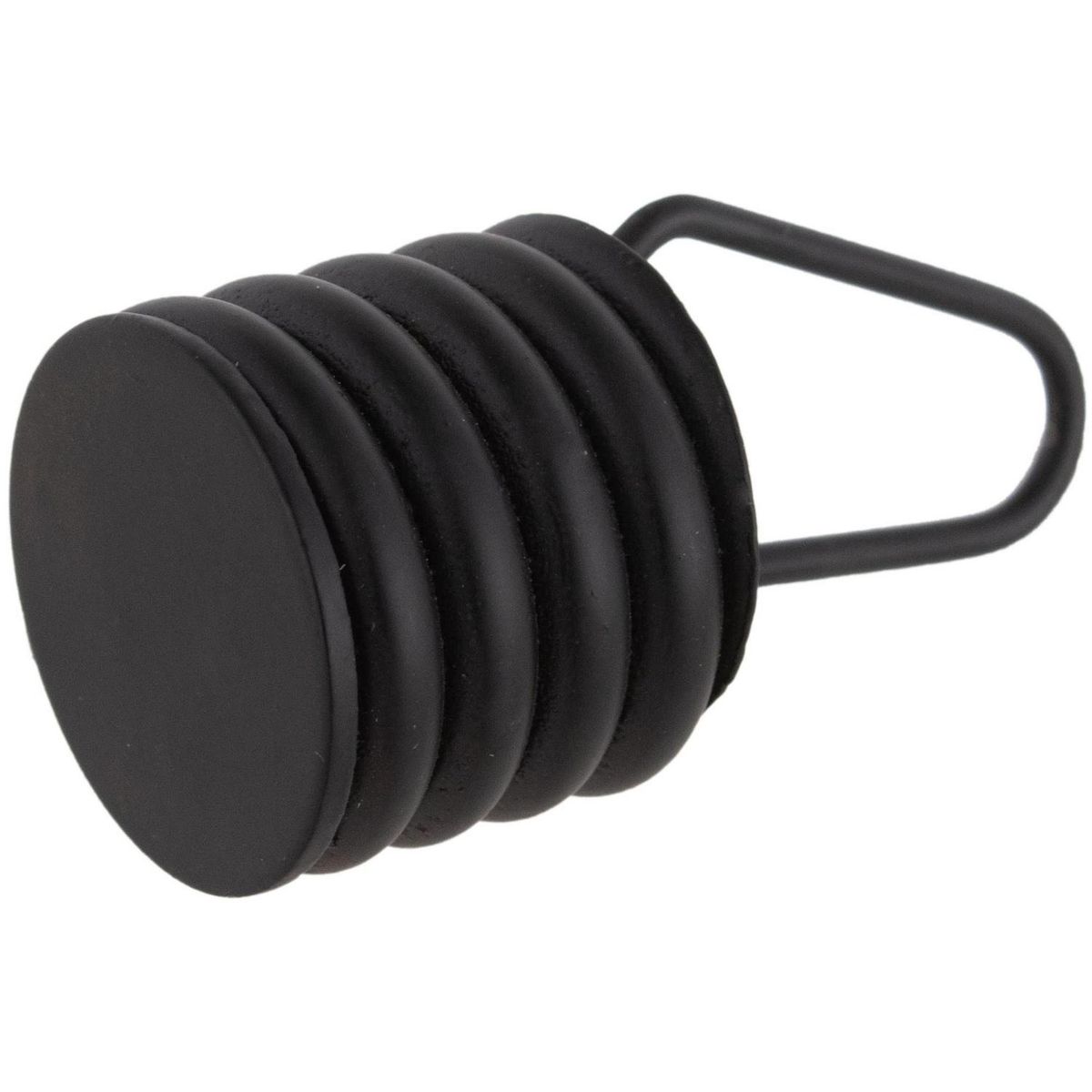 FERRATO - Set de terminales para barra de cortina 16 mm 2 unidades negro