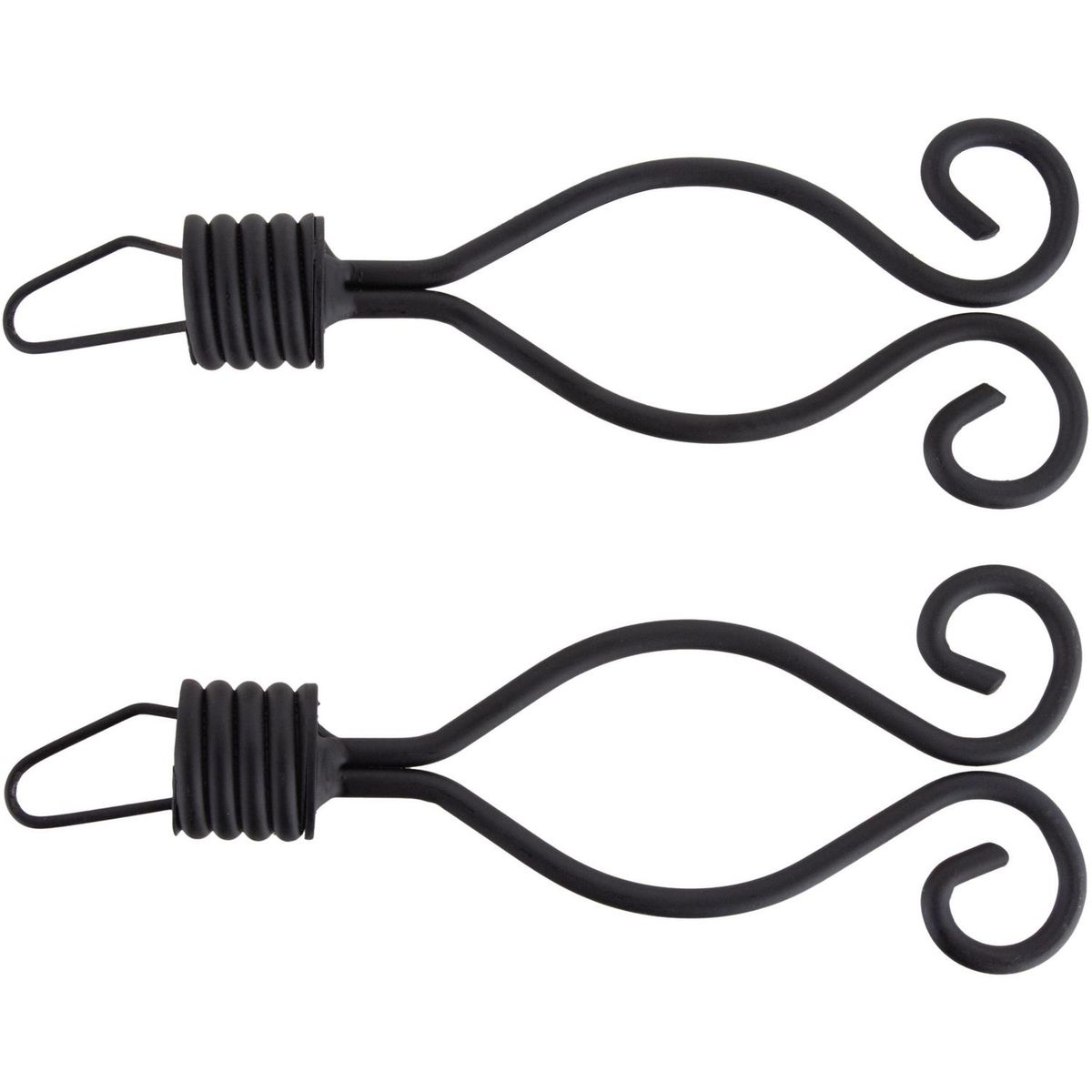 FERRATO - Set de terminales para barra de cortina 16 mm 2 unidades negro