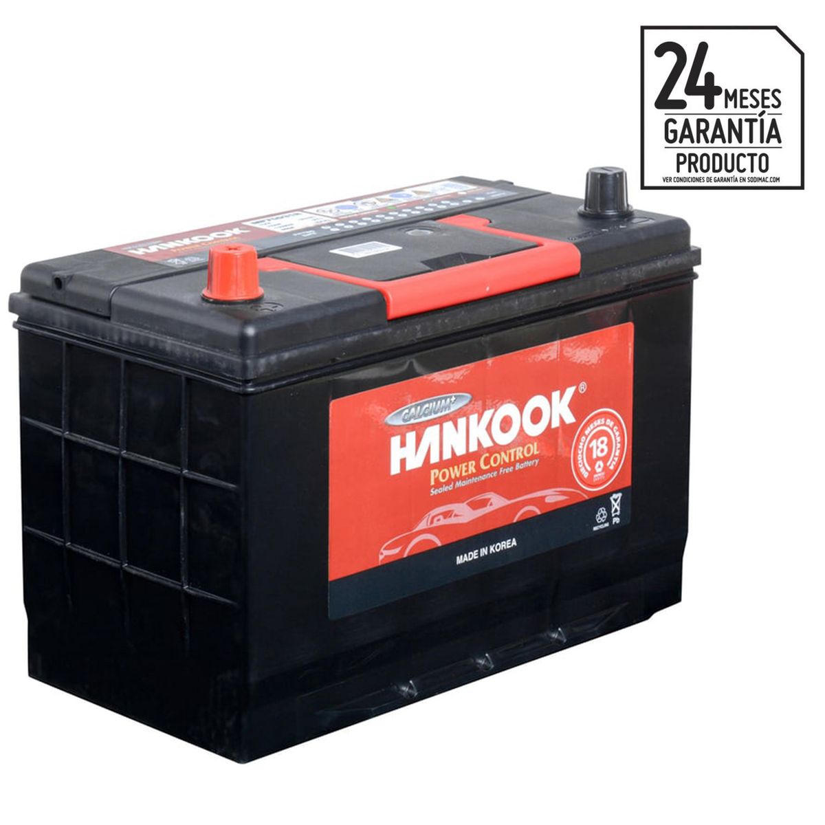 HANKOOK - Batería de Auto 75 Ah Positivo Izquierdo 660 CCA