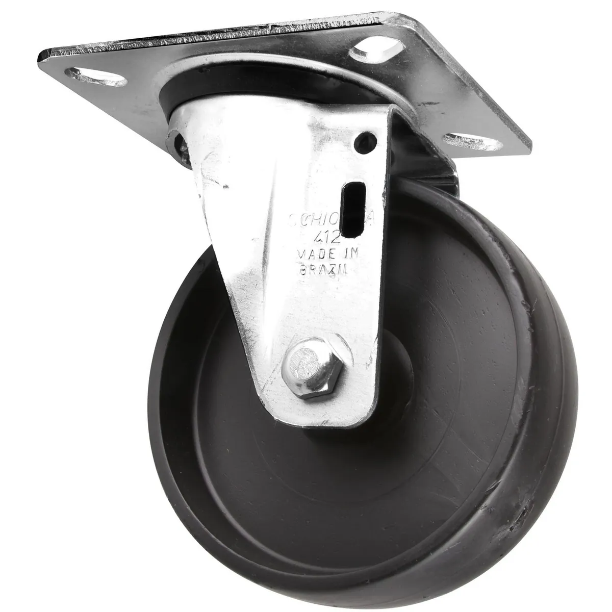 GEVEMAC - Rueda con placa giratoria para mueble 4"